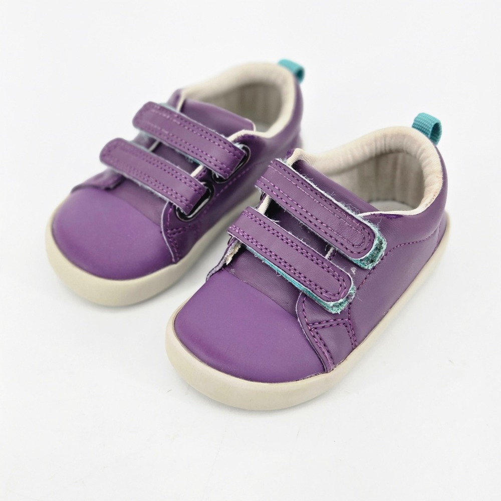 Ten Little Everyday Original Toddler Sneakers Purple Leather Barefoot Shoes 6